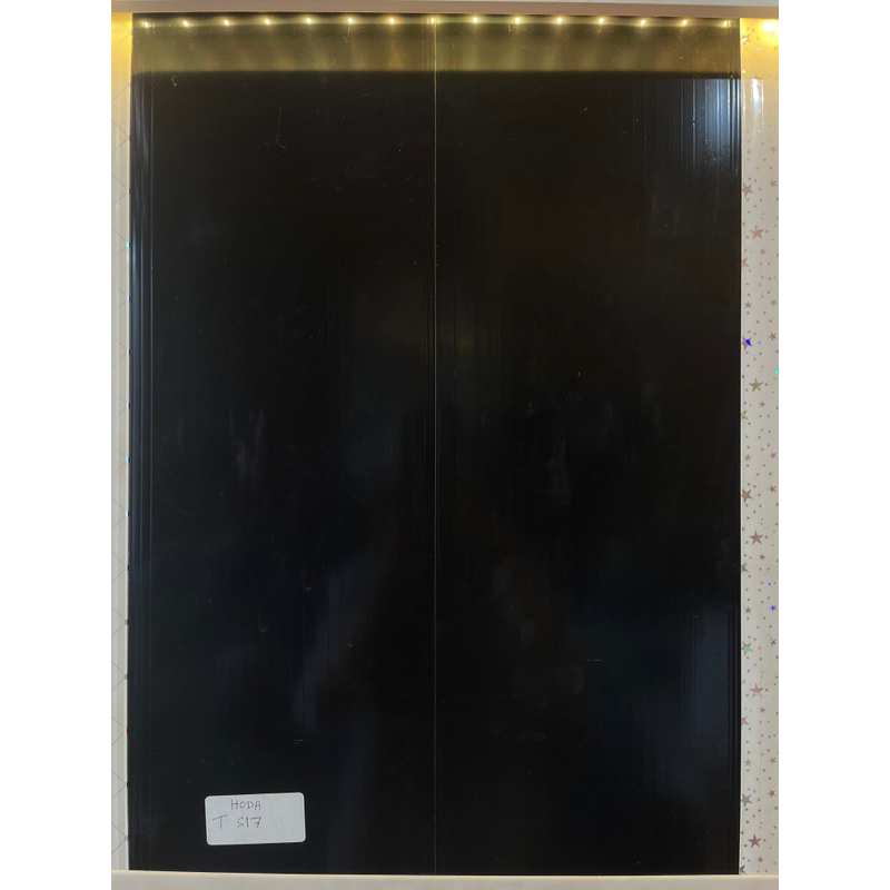 HODA Plafon PVC Hitam Polos Glossy Tebal 8mm - T 517