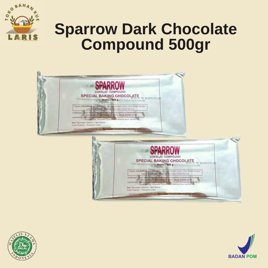 

Sparrow Dark Chocolate Compound 500gr