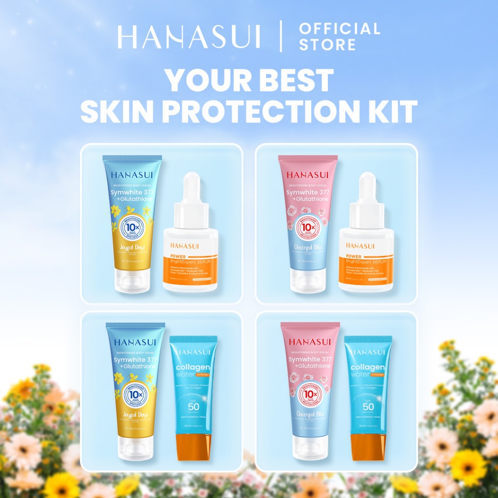 Hanasui Brightening & Protection Combo - Brigthening Body Serum Sunscreen SPF 50 Power Bright Expert