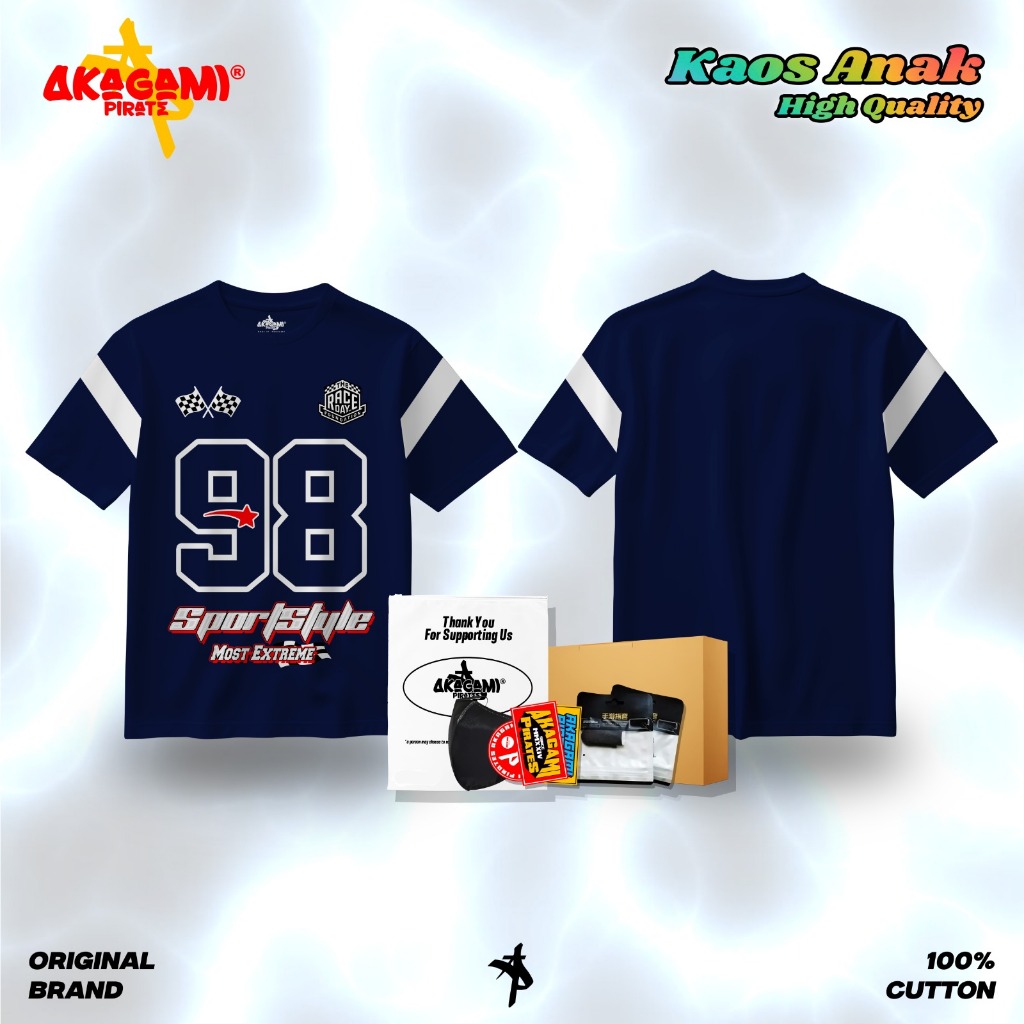 Akagami Baju Kaos Tshirt Anak SPORT STYLE Katun Cotton Combed 30S Premium