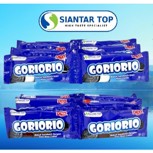 

Goriorio Biskuit Sandwich Krim Cokelat / Vanilla 1 Renceng 20 Pcs