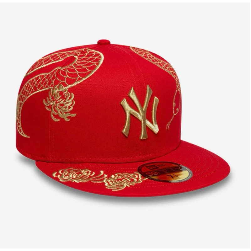 New York Yankees MLB Year Of The Snake Red 59FIFTY Fitted Cap