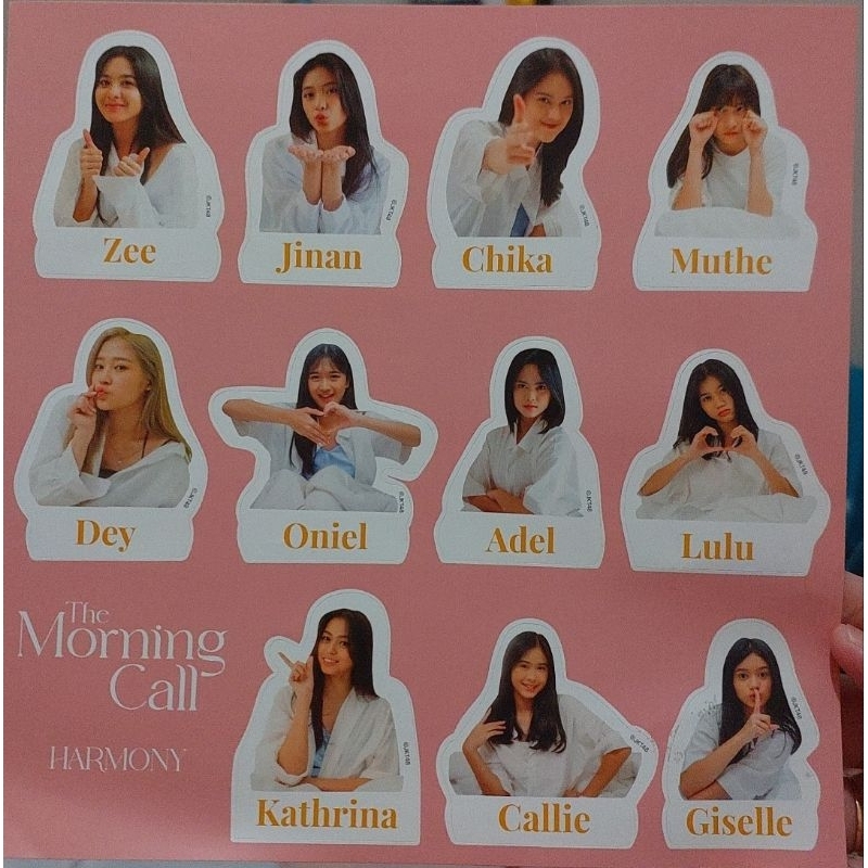 Sticker Official Morning Call JKT48 "Harmony" Zee dan Giselle