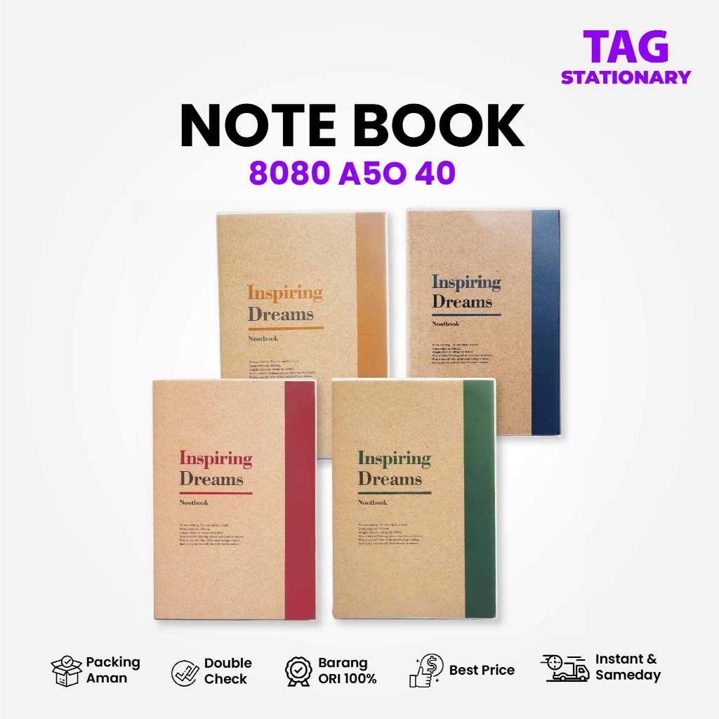 

GREEBEL Buku Tulis / Note Book 8080 A5O 40 / Buku Tulis Lucu Timur Agung Grosir