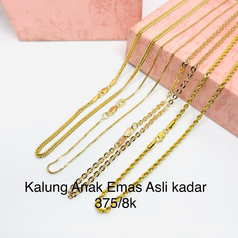 Kalung Anak Emas Asli kadar 375/8k