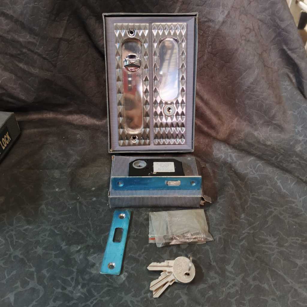 Handle pintu tanam sliding door Milan Lock 808 - 8KC NOS (New Old Stock)