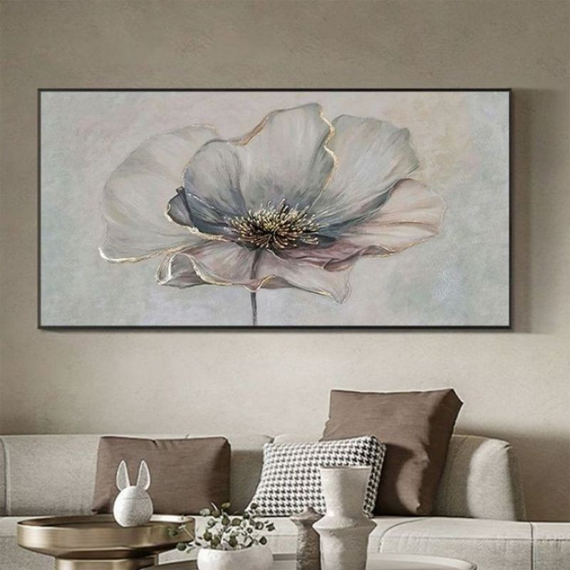 

lukisan bunga aesthetic design tekstur timbul original handmade art painting
