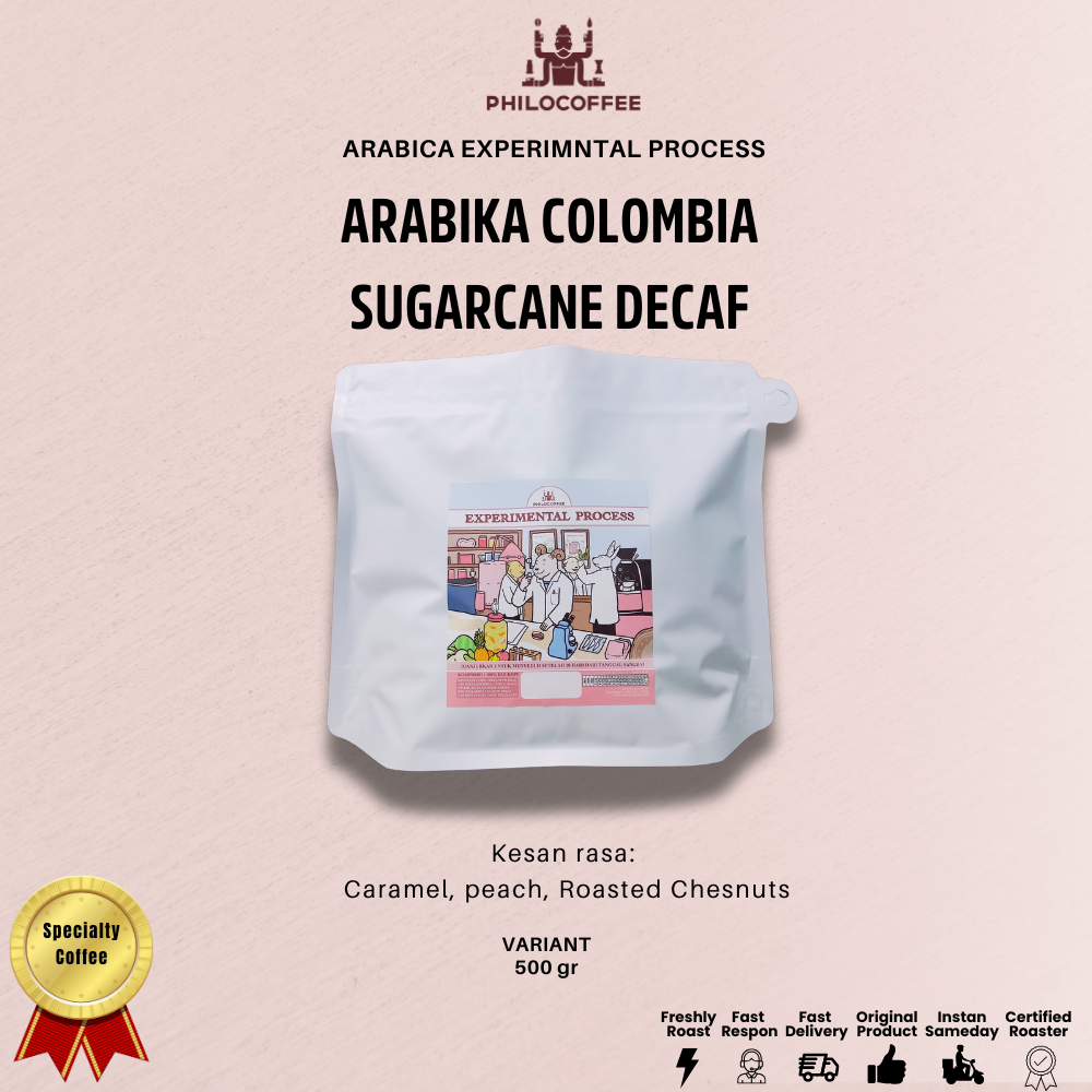 

Kopi Arabika Colombia Sugarcane Decaf 500gr | Arabica Coffee - 500gr, Kopi Impor | Biji Kopi