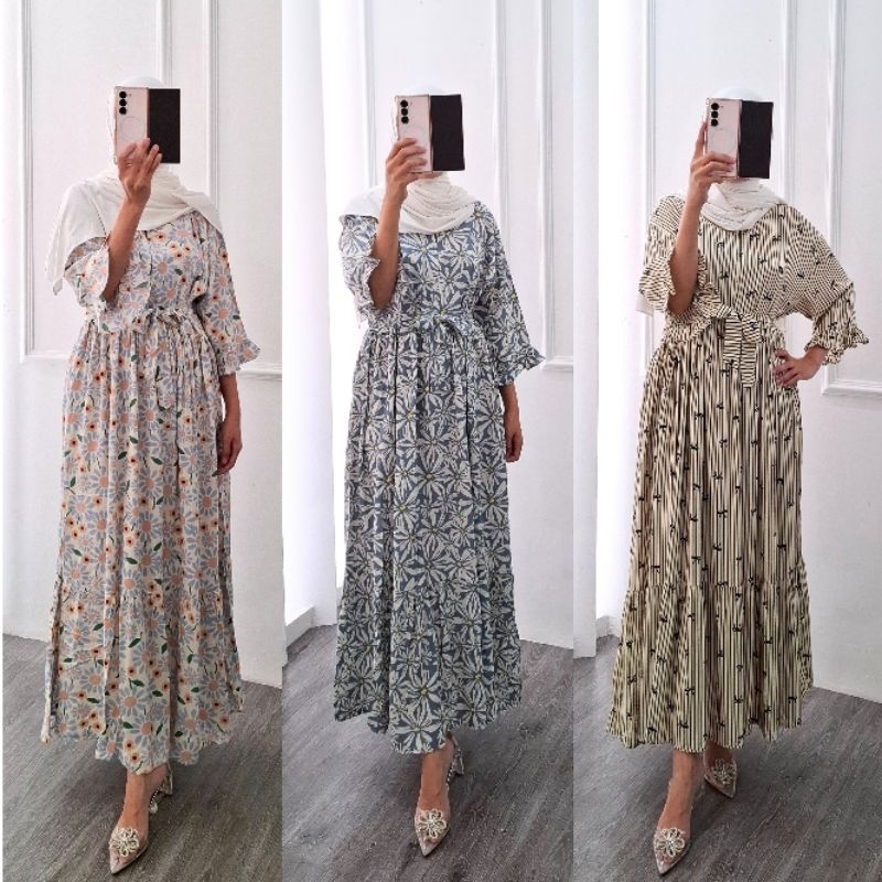 Daster Homedress Motif - Midi Dress Katun Rayon Premium