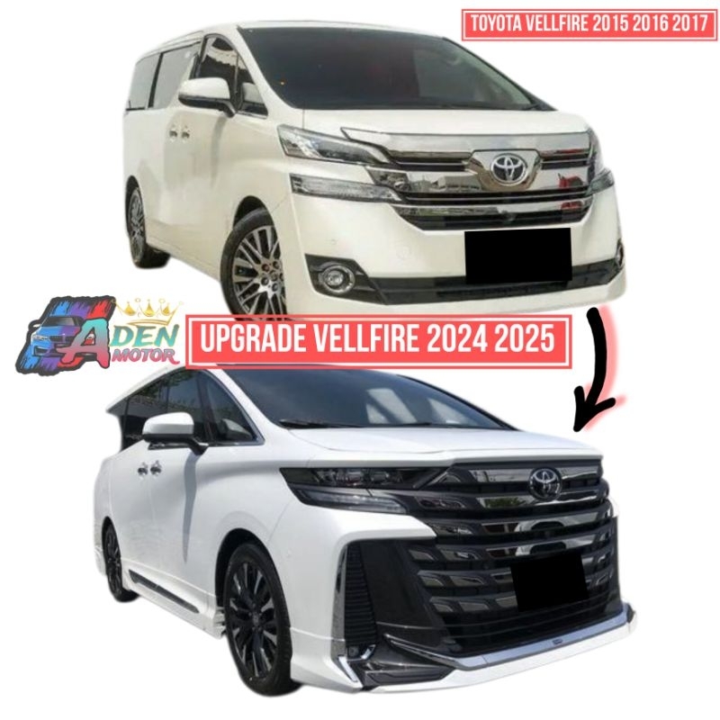 Upgrade bodykit bodikit toyota vellfire 2015 2016 2017 ke vellfire 2024 2025