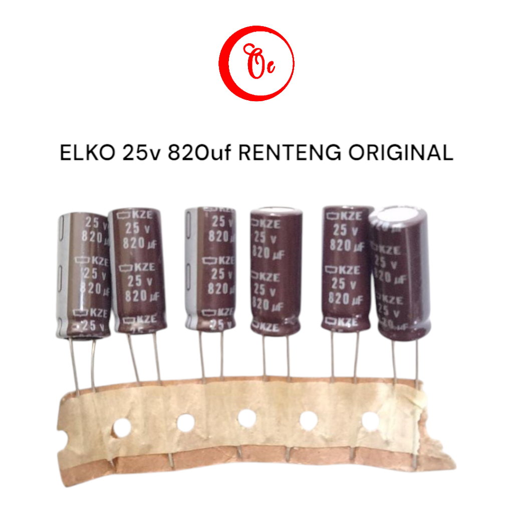 ELKO 25v 820uf ELCO 820uf 25v RENTENG ORIGINAL