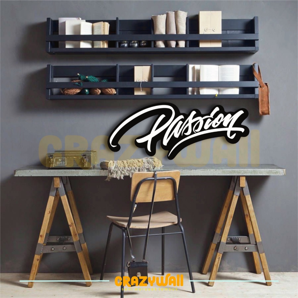 Hiasan dinding lettering “PASSION“ wall decor aesthetic kamar cewek kamar cowok