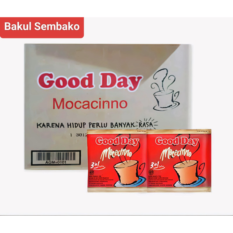 

GOODDAY KOPI Instan 3 In 1 Moccacinno 20gr, 1 Dus isi 10 Renceng 120Sachet