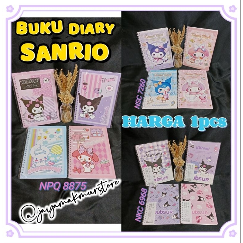 

BUKU DIARY KEROMI / BUKU DIARY SANRIO / RING BOOK BOOK / BUKU TULIS ANAK KEROMI / DAIRY AESTHETIC / BUKU RING KEROMI / NSC 7260 / NKE 6968 / NPQ 8875