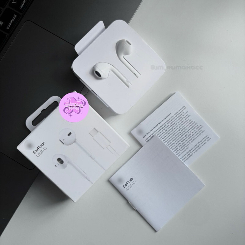 [ NON BLUETOOTH ORIGINAL] HEADSET LIGHTNING / EARPODS TYPE C / EARPODS USB C / EARPHONE TYPE C FOR I