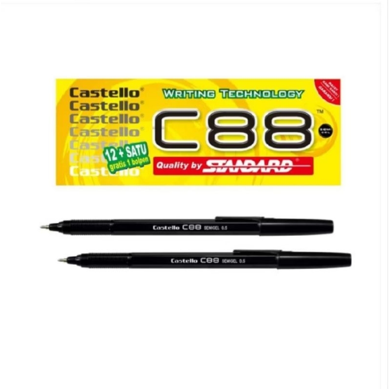 

Pena Standard Castelo C88 Hitam (12+1)pcs
