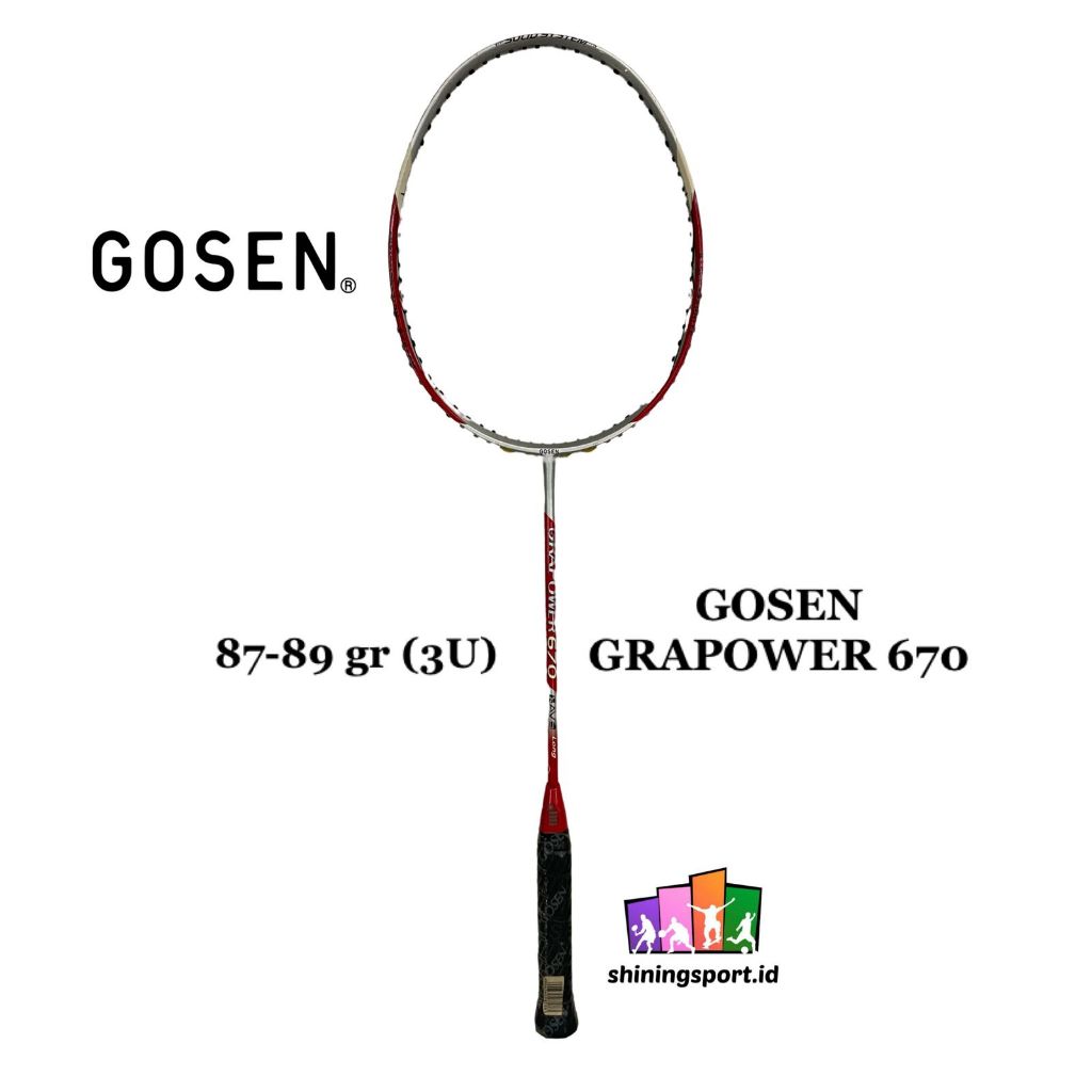 Raket Badminton Gosen Grapower 670 (+ Free Kaos & Towel Grip 2 pcs)