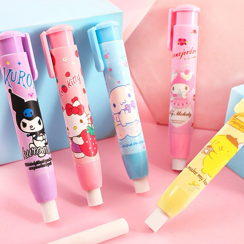 

Penghapus Pensil / Penghapus Mekanik Kartun/Penghapus Pensil Karakter / Penghapus Pensil sekolah anak lucu anti hilang sanrio kuromi kawaii hampers hadiah ultah souvenir goodiebag