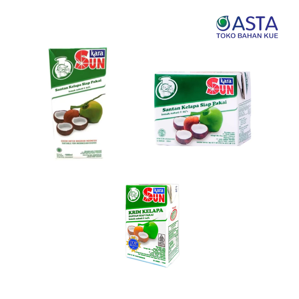 

Sun Kara Santan Kelapa Siap Pakai 200ml dan 110ml
