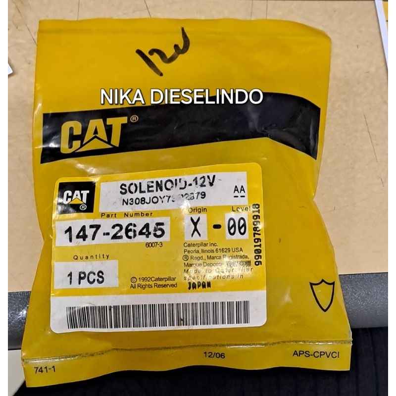 SOLENOID 147-2645 CAT 12V CATERPILLAR