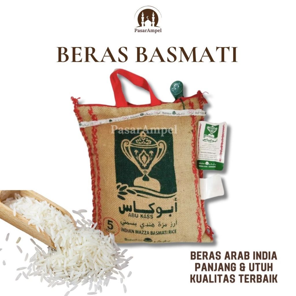 

Beras Basmati Abu Kass Premium 250gr Khas Timur Tengah Dari India Untuk Kebuli Kabsa Mandi Biryani
