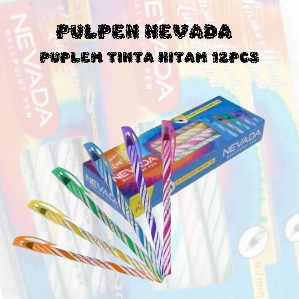

Bolpoin Nevada Pulpen Alat Tulis Tinta Hitam Nevada isi 12pcs