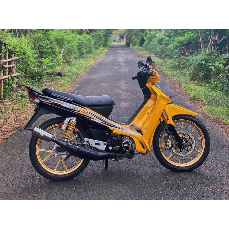 STRIPING MOTOR FIZ R CUSTOM KUNING