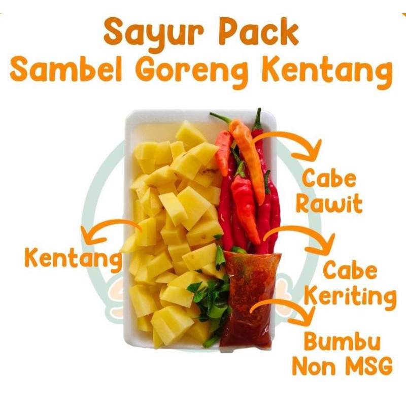 KIRIM INSTAN Paket Sayur Sambel Goreng Kentang / Sambel Goreng Kentang Pack