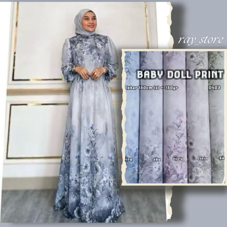 GAMIS CERUTY BABY DOLL//GAMIS ONE SET HIJAB//GAMIS JUMBO TERBARU