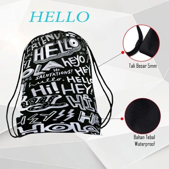 Tas Serut Sekolah Futsal Stringbag Waterproof ORTUSeight