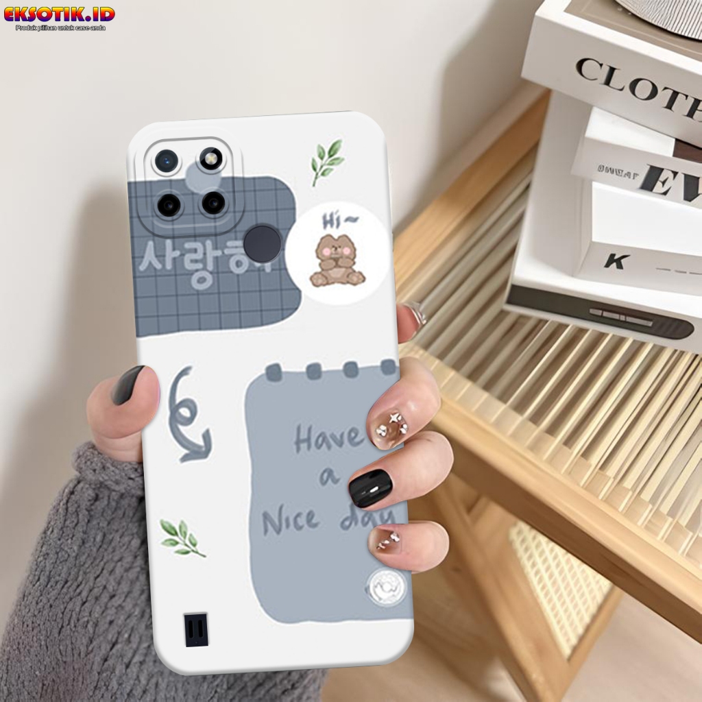 Case REALME C21Y C25Y- Eksotik.id - Casing REALME C21Y C25Y - Case CUTE BEAR - Skin Handphone - Sili