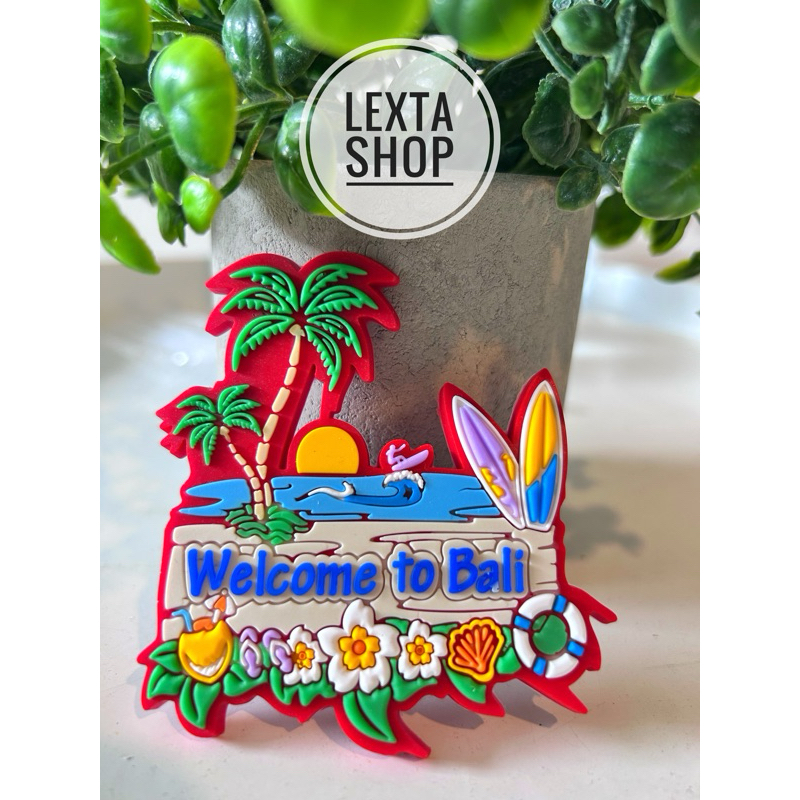 Tempelan Magnet Kulkas Karet Khas Bali | Oleh Oleh Bali | Souvenir Bali | Magnet Kulkas