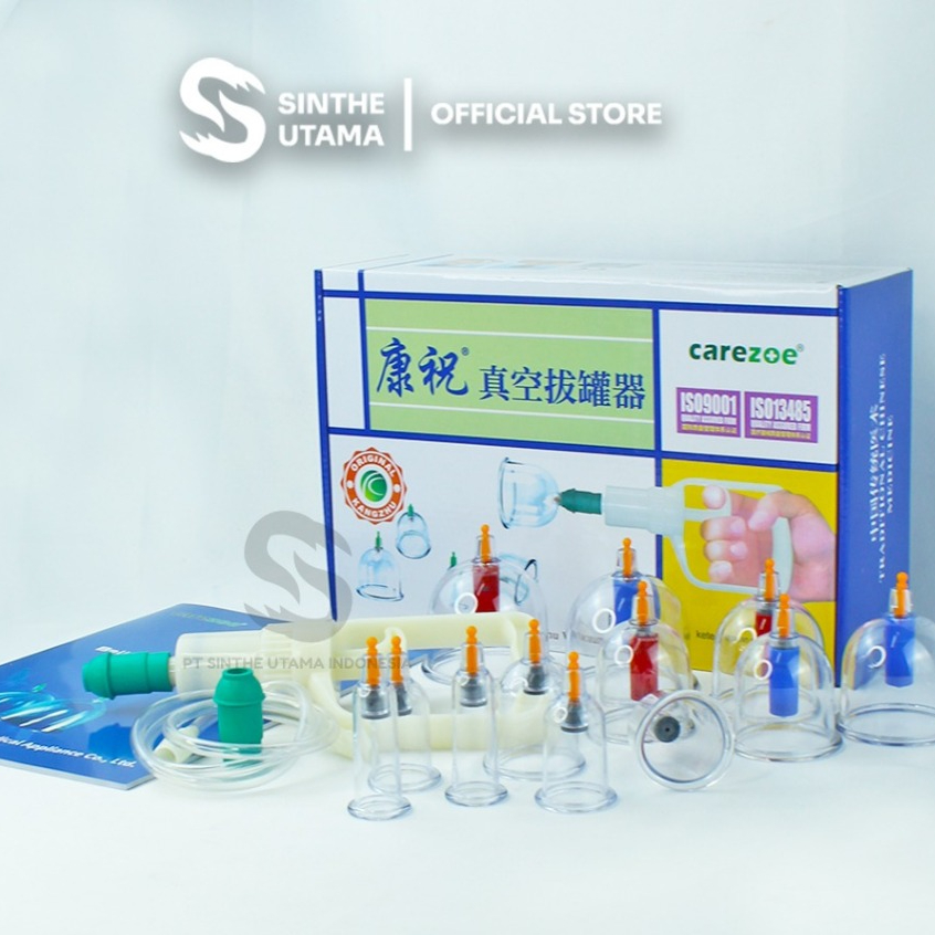 Alat Bekam Kangzhu Carezoe isi 12 Kop Angin | Cupping Carezoe Alat Bekam Kop 12 pcs