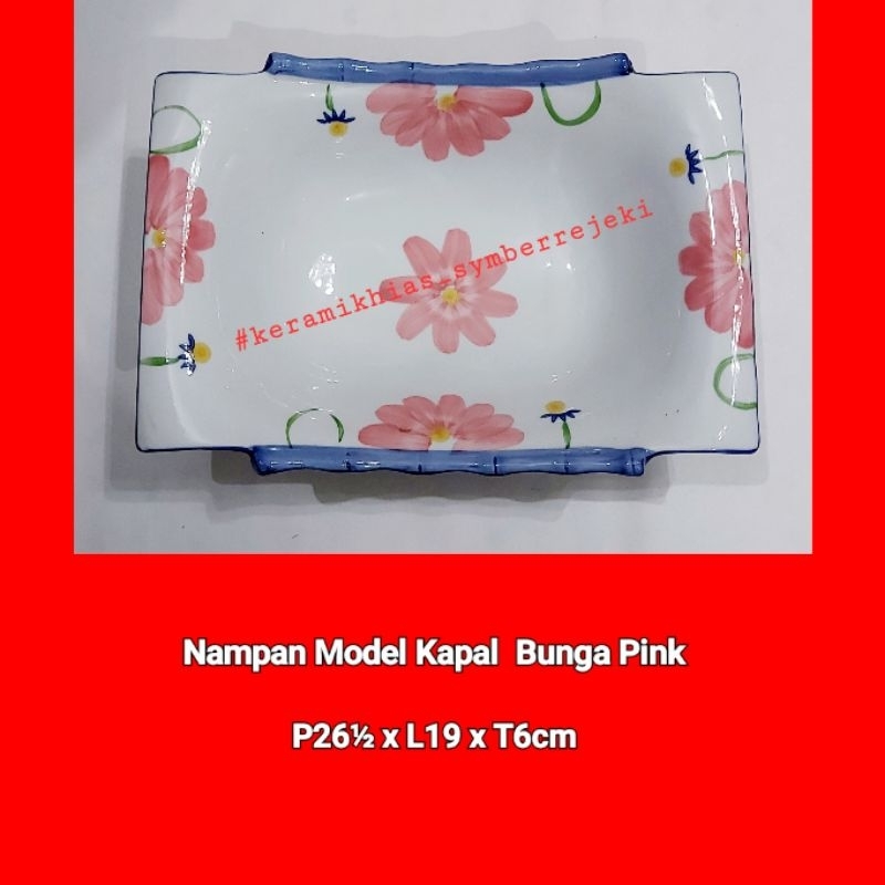 Piring Keramik B/P Model Kapal Gb.Bunga