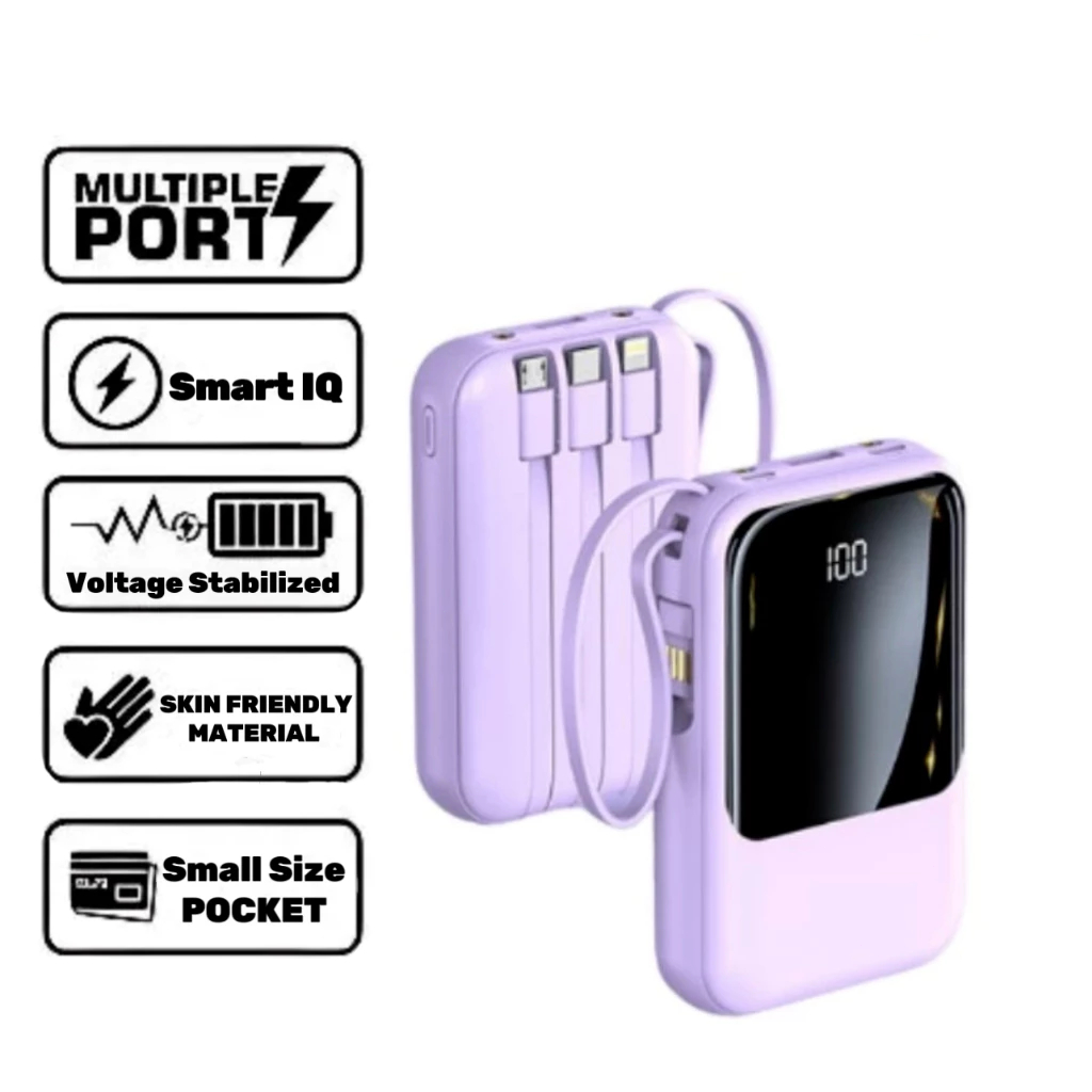 Powerbank 12000 mAh Mini With Fast Charging Lightweight Universal Powerbank LED Display