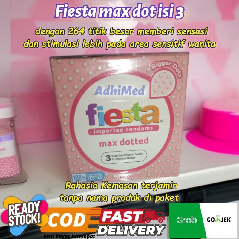 Bintang.Craft Kondom Fiesta Max Dot / Kondom Dengan 264 Titik Besar Menambah Sensasi Rangsangan