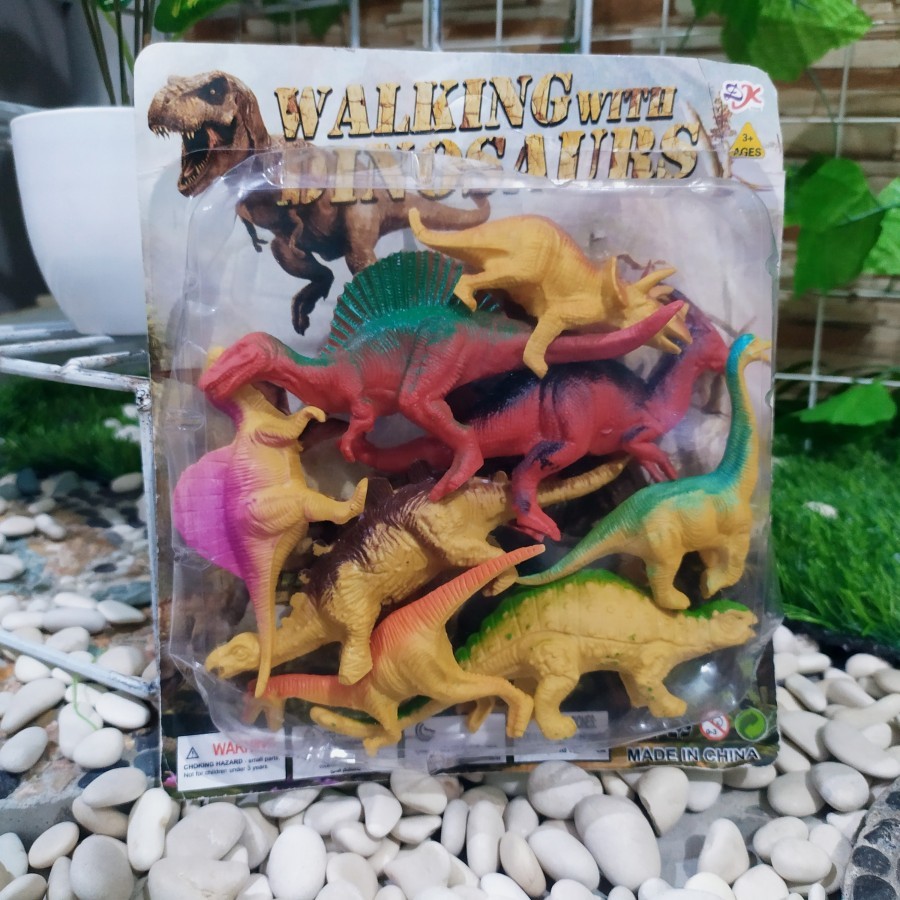 Mainan Set Dinosaurus plastik - Paket Dino Kebun Binatang Mini
