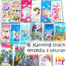 

Plastik Snack Ultah Karakter uk. SEDANG (M) 20 x 40 cm, goodie bag, hampers, ulang tahun
