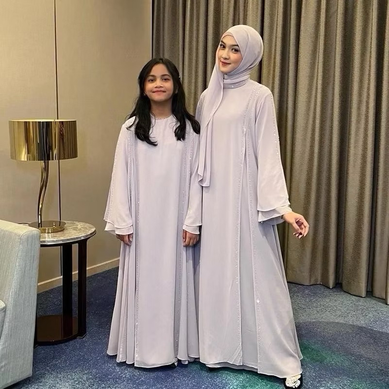 BIG PROMO ABAYA DEWASA CERUTY FULL SET HIJAB /ABAYA VIRAL DEWASA MODERN BY : YULIA HD