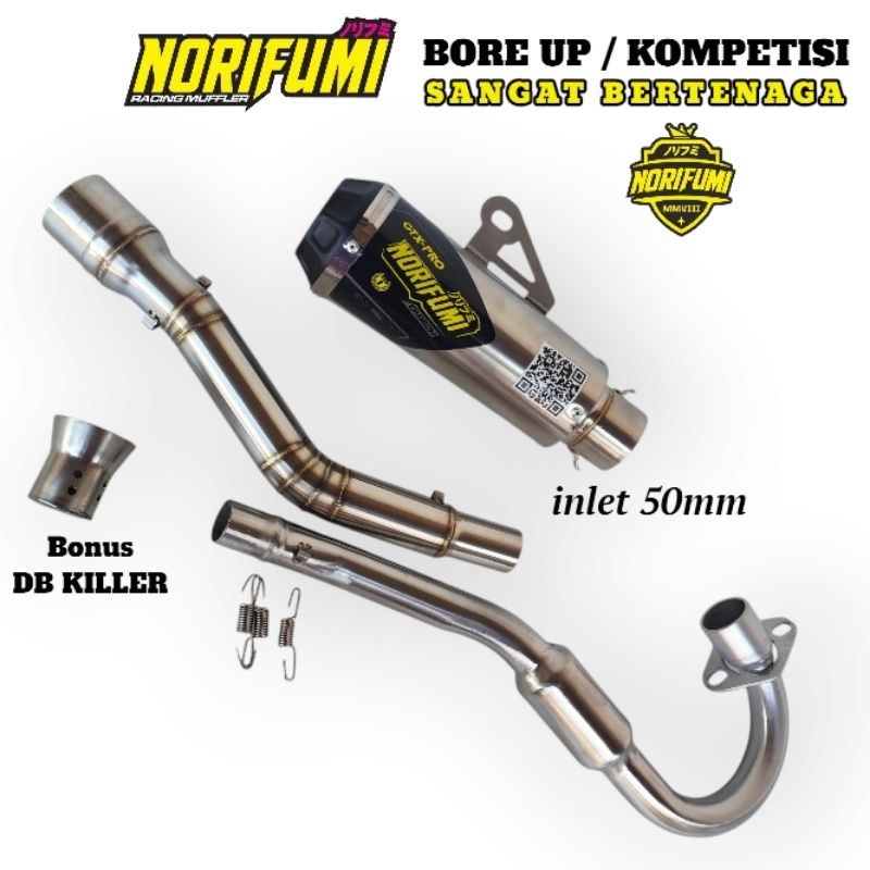 Knalpot Bore up Kompetisi KLX 150 CRF 150L DTRACKER 150 norifumi GTX PRO