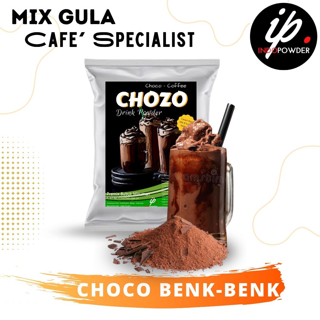 

IP Bogor - Bubuk Minuman Rasa CHOCO BENK-BENK 1Kg Untuk Cafe, Waralaba dan Resto