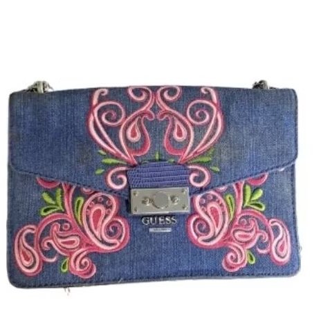 vintage denim guess crossbody shoulder bag