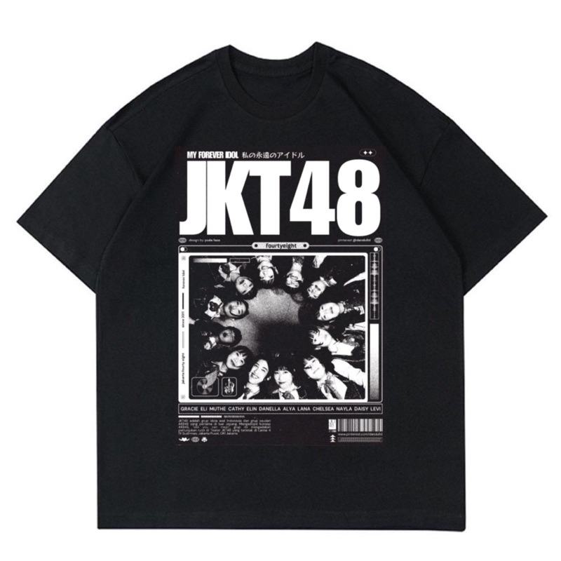 KAOS BAJU JKT 48 | T-SHIRT JKT48 COTTON COMBED 24s VINTAGE | BAJU JKT48 OVERSIZE