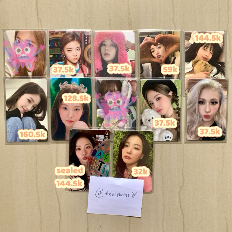 PHOTOCARD OFFICIAL IRENE JOY SEULGI YERI LIA JAEHEE SOMI