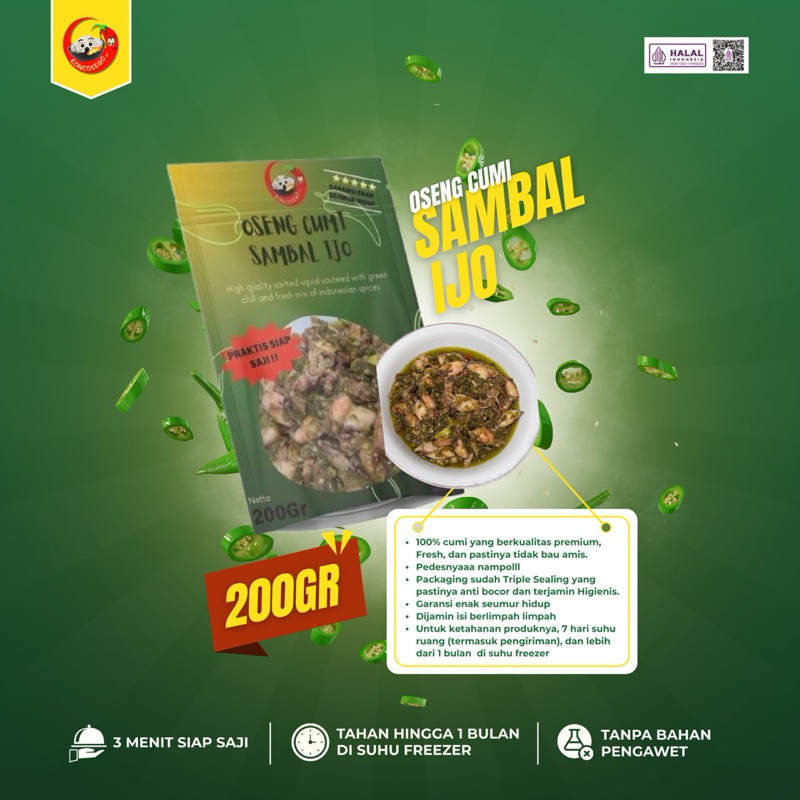 

OSENG CUMI SAMBAL IJO 200g