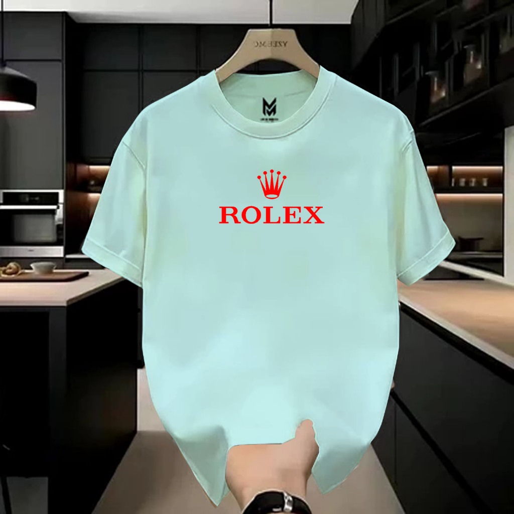 COD Baju Kaos Keren Kaos Distro Motif Rolex Text Merah Premium Quality Kaos Cotton Combed 24s Lengan