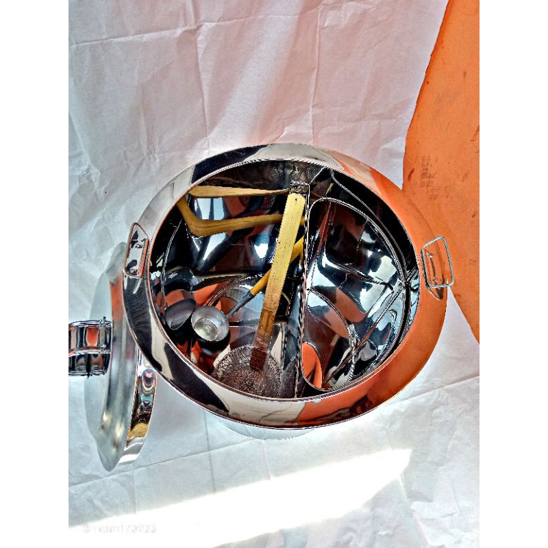 Dangdang Mie Ayam bulat 35 cm/panci mie ayam bulat/dangdang tong mie ayam  bakso bulat