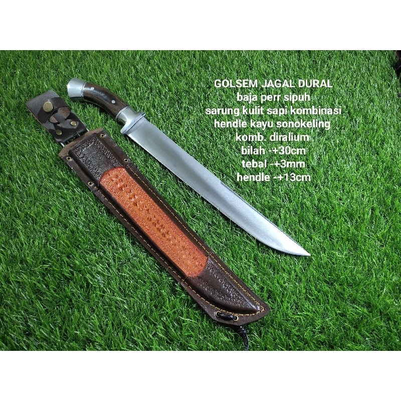 pisau dapur golsem jagal sembelih murah sarung kulit