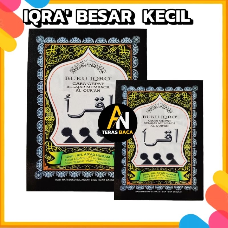iqra ORI buku iqra jilid 1-6 iqra' besar kecil buku iqra cara cepat membaca alquran buku iqra