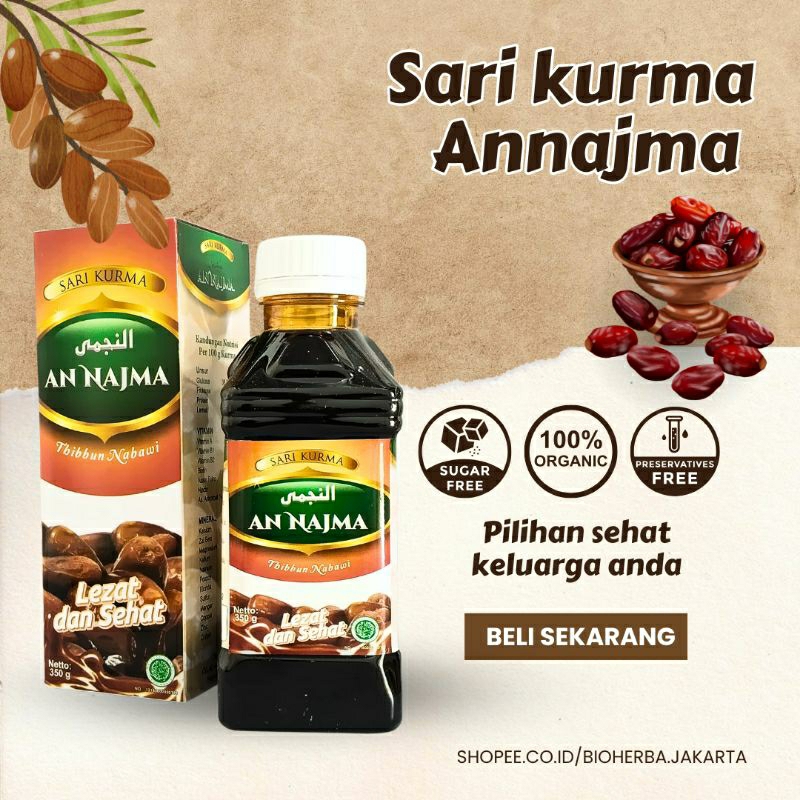 

Sari Kurma an-najma al-afiat 300gr sumber energi alami